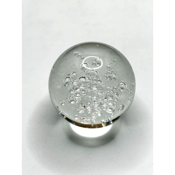 Clear Glass Bubble Paperweight Round Orb Decoration - Picture 5 of 6